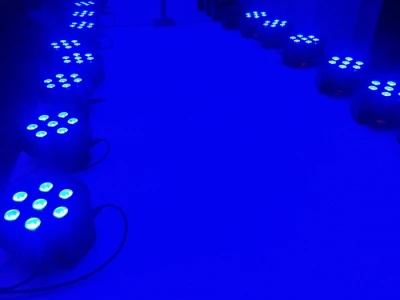 4 шт. этап Освещение RGBW 7*12 Вт LED PAR свет DMX512 управления звуком красочный этапа для