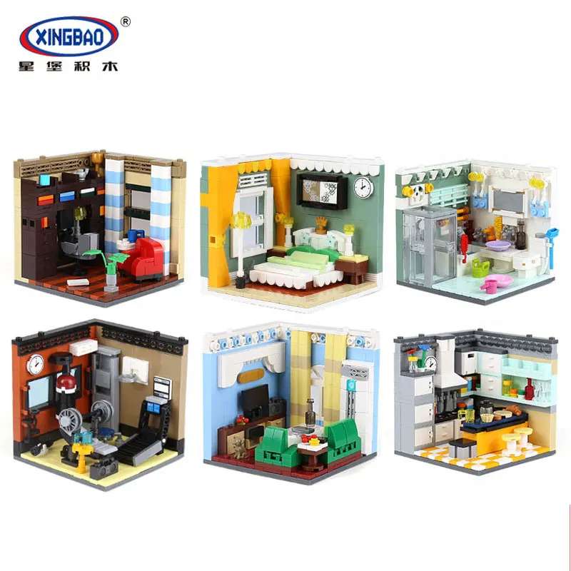 

XingBao 01401 2074Pcs Genuine The Residential House Set Self-Assembling Building Series Building Blocks Bricks DIY Toys Model