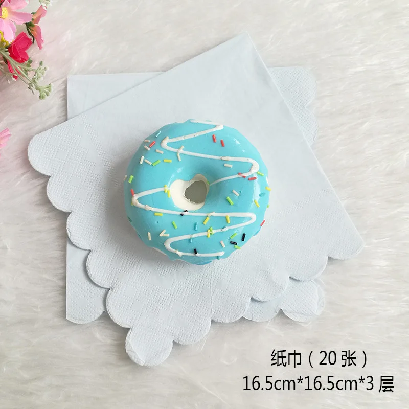 Napkin 20pcs 8 шт./лот, одноразовые столовые приборы из золотой фольги, бумажные тарелки для вечеринки, для детского душа, товары для дня рождения, бумажные стаканчики, посуда - Цвет: Napkin 20pcs