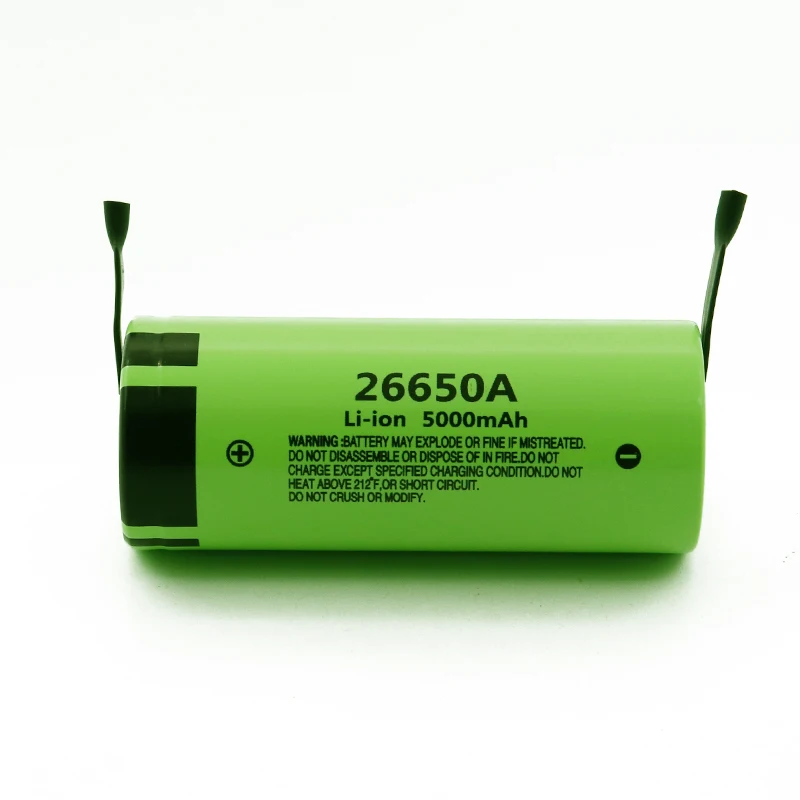 100% Оригинальный Новый аккумулятор для Panasonic 26650A 3 7 V 5000mAh высокой емкости 26650