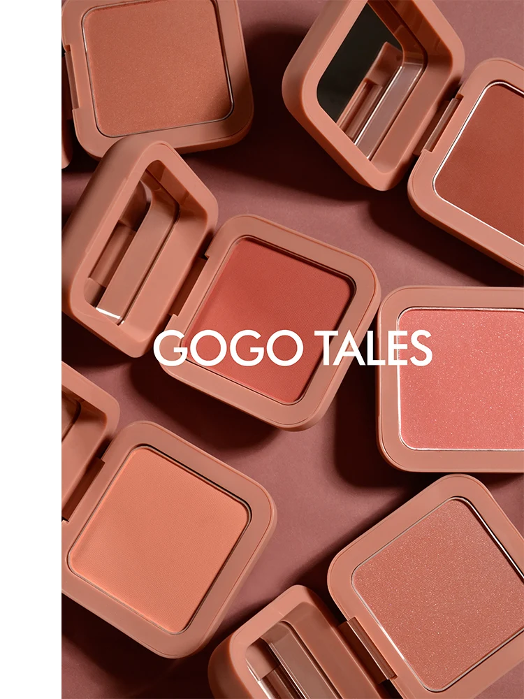 Gogo tales натуральные Румяна Пудра телесного цвета пигмент для макияжа Оранжевый Персик тыквенный цвет водонепроницаемые долговечные компактные румяна BN155