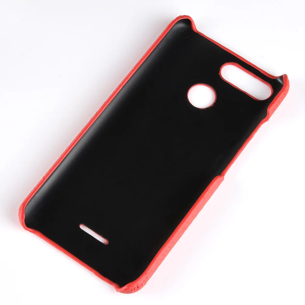 Чехол для Xiaomi Redmi 6/Redmi 6A тонкий кожаный чехол с текстурой крокодиловой кожи