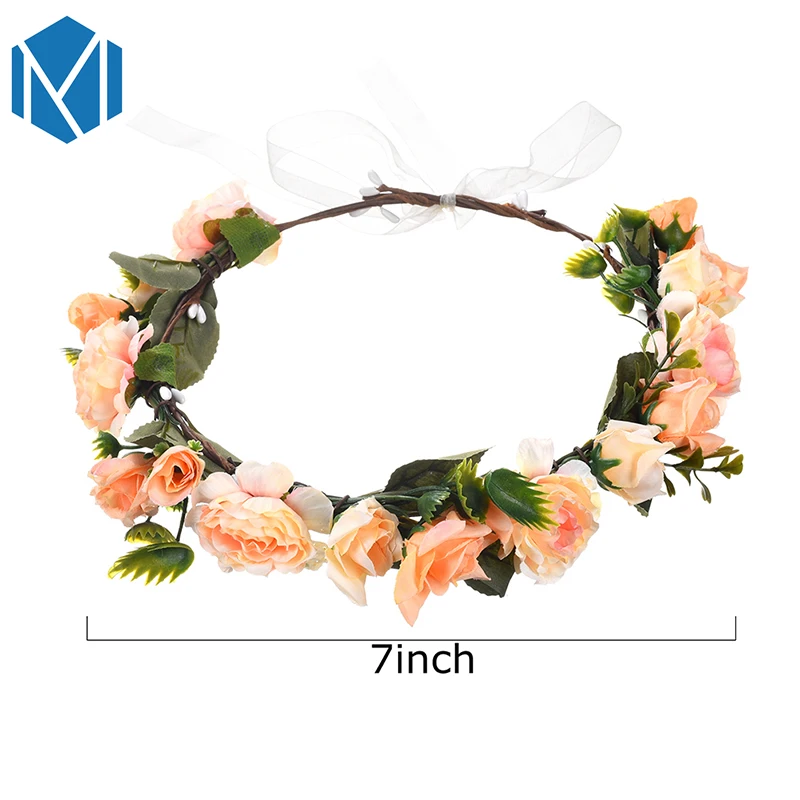 Девичьи ободки с цветочной головной убором для свадебных аксессуаров M MISM для женщин.