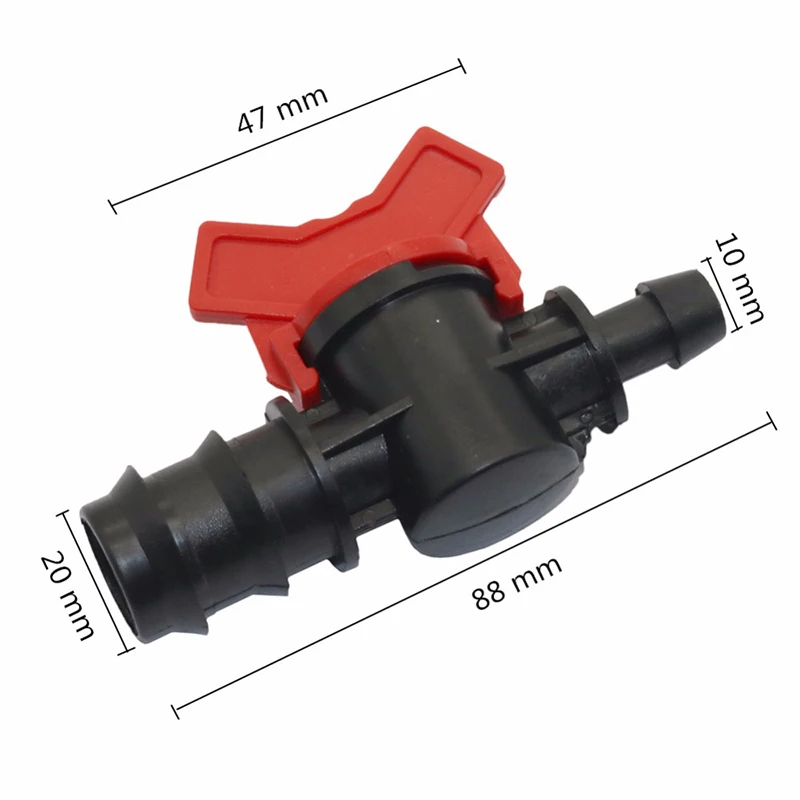 1&quot Flow Control Hose Valve Agriculture Irrigation Drip Pipe Bypass Plastic Garden Tube Switch Accessories 20 Pcs | Дом и сад