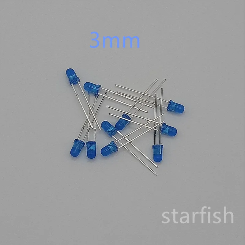 100pcs 3mm Diffused Red Green Yellow Blue Color led Highlight F3 DIP lamp | Лампы и освещение