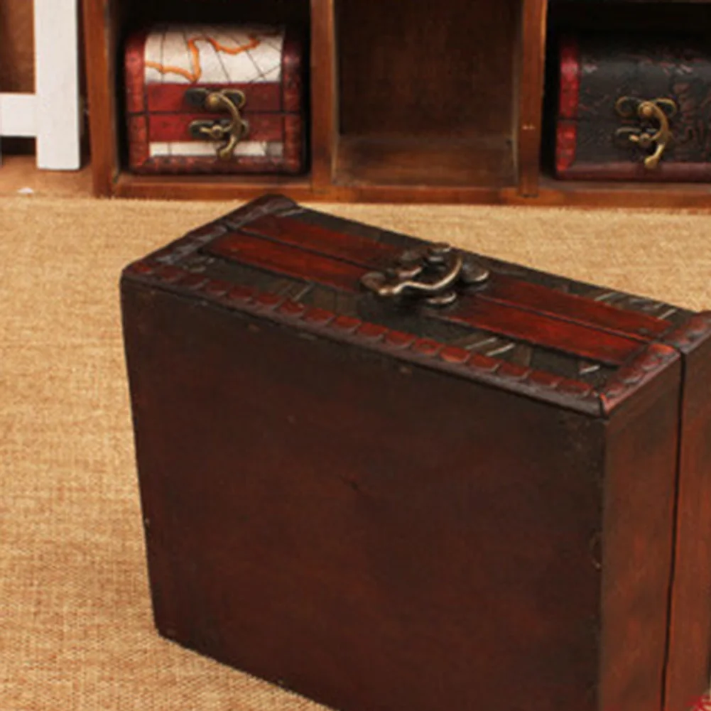 

Lockable Wooden Jewelry Storage Box Case Necklace Earrings Holder Organizer Hot