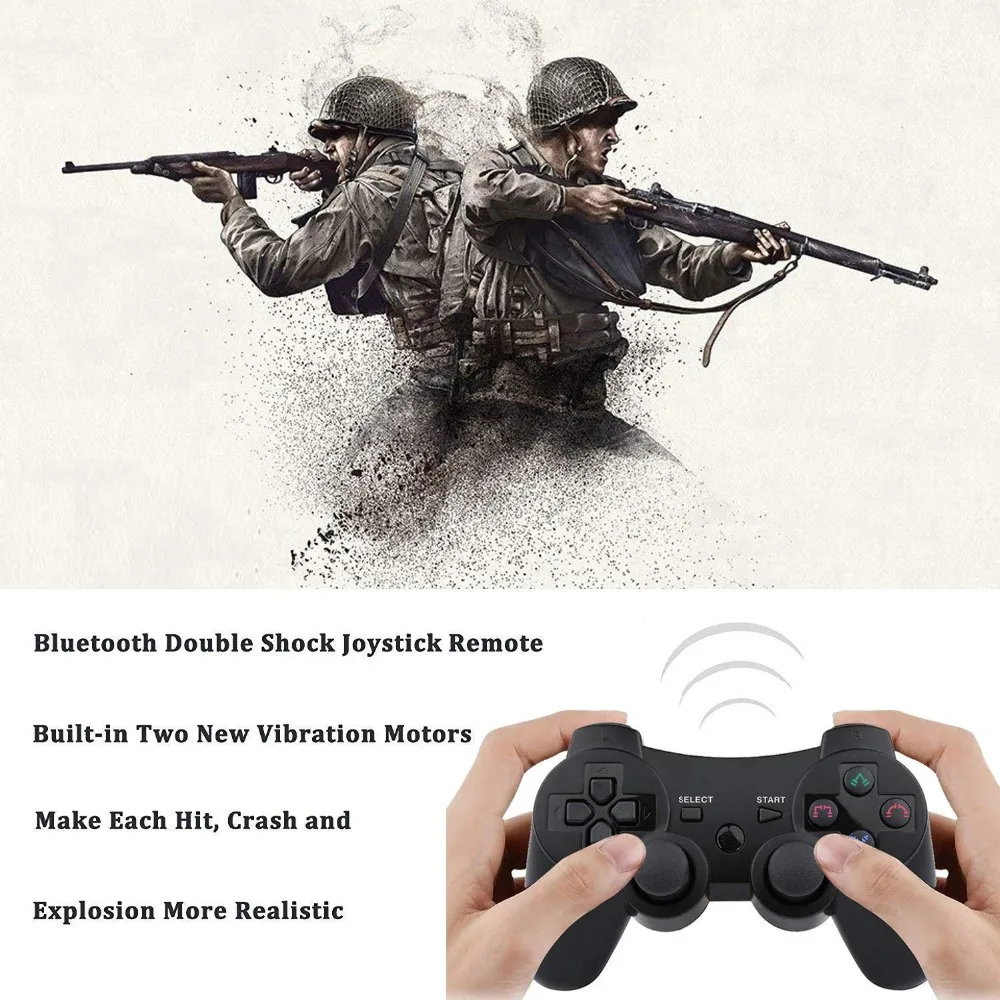 K ISHAKO для PS3 контроллер беспроводной двойной ударный геймпад Playstation 3 Пульт