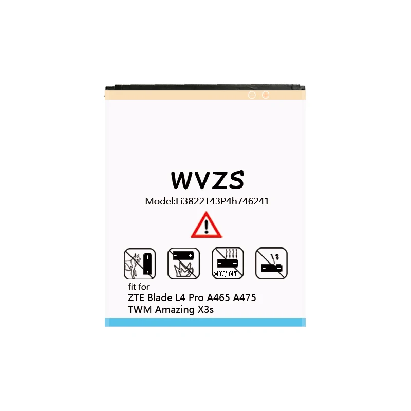 Wvzs 3100 мА/ч Батарея Li3822T43P4h746241 для zte лезвие L4 Pro/TWM удивительная X3s A465 A475 батареи |