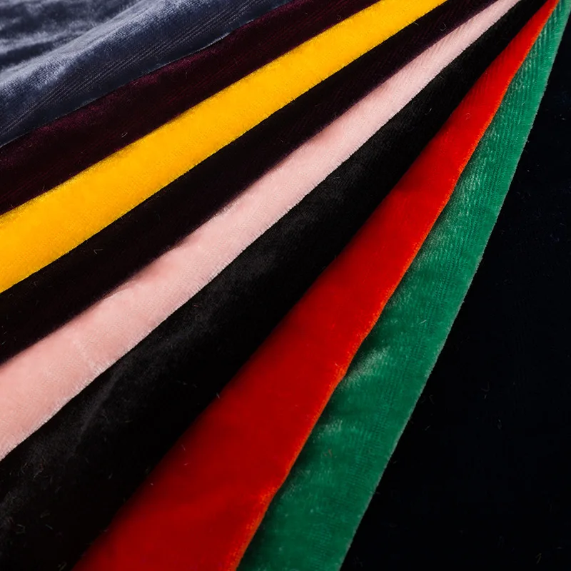 Высококачественная шелковая тканая бархатная ткань без эластичного