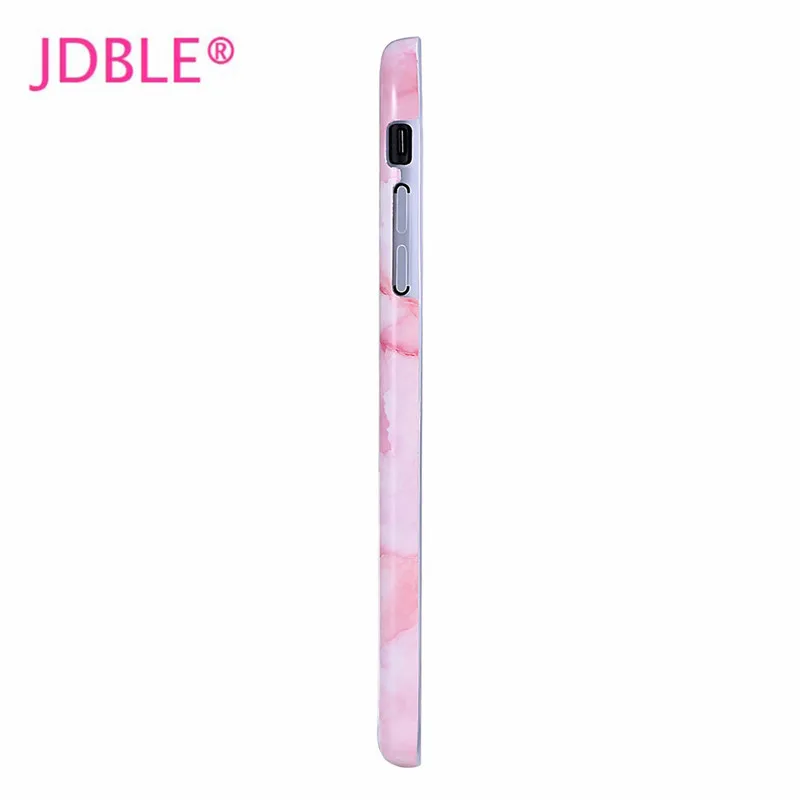 High Quality Cases For iphone 8 8Plus Fitted New Arrival Plant Pink Marble image Soft IMD Case iphone7 7Plus Lady Capa |