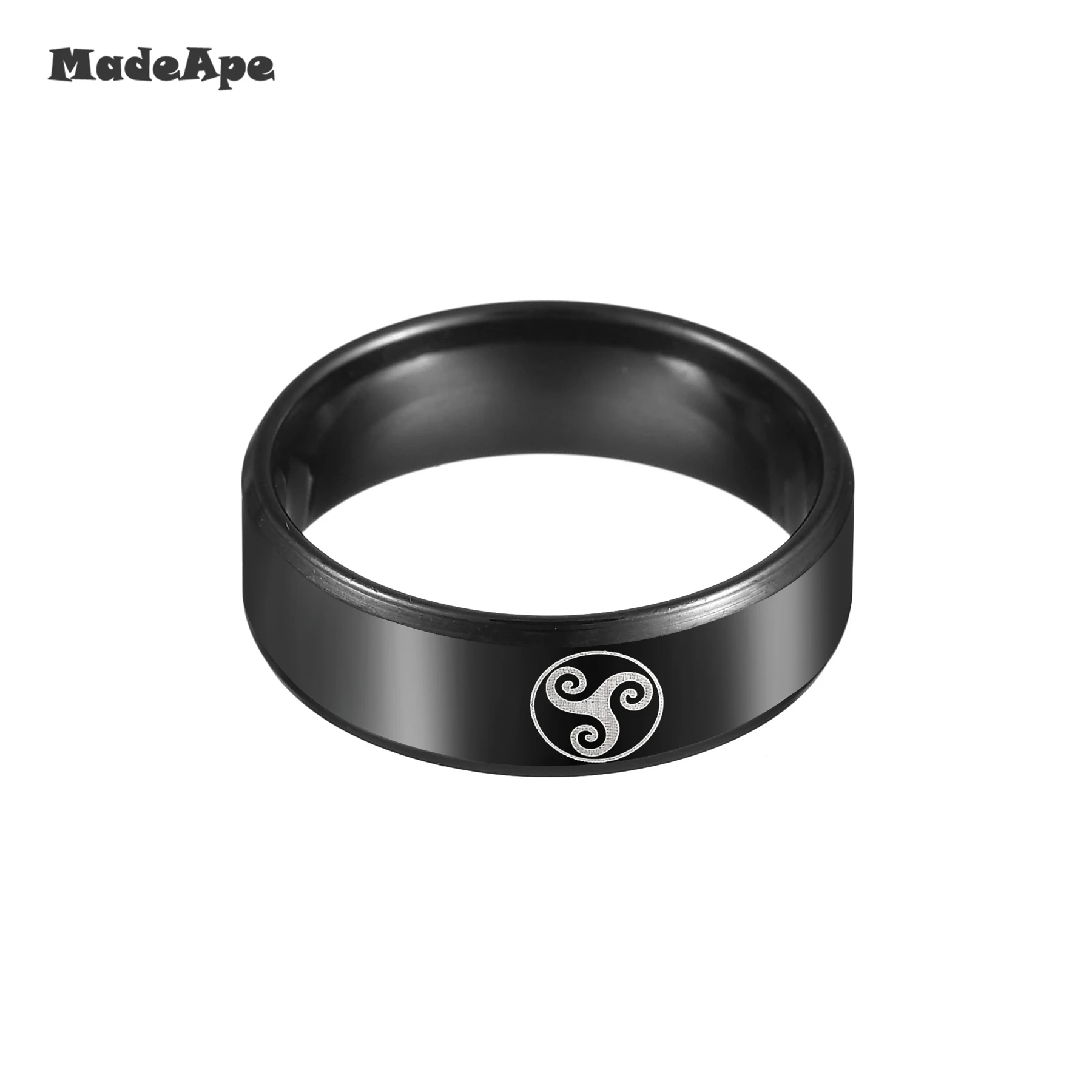 Мужские и женские кольца MadApe кольцо из титановой стали с логотипом волка