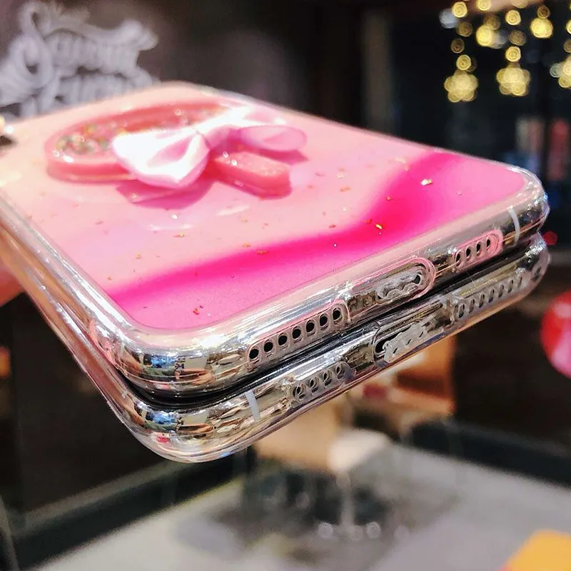 3D леденец градиентный телефонный чехол для iPhone XR XS Max блестящий золотой фольгой Мягкий ТПУ чехол для iPhone X 6 6S 7 8 Plus чехол Capa Funda