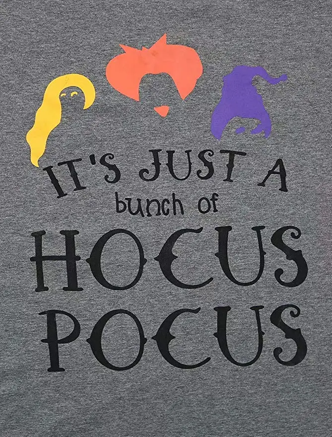 Его просто кучка hous Pocus забавные печатные Графические футболки для женщин Лето