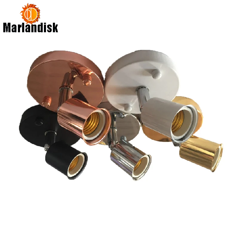 Современный простой золотой серебряный медный белый Потолочный светильник E27