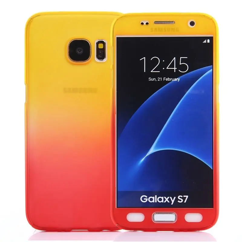 Zeallion для самсунга S5 S6 S7 край S8 плюс J5 J7 A7 обратите внимание, для девочек от 5 до 8 лет 360 градусов полный корпус защитный чехол градиент Цвет жесткий чехол