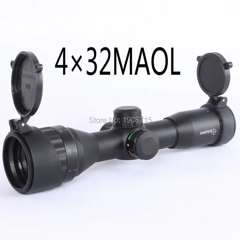 Охота 4X32MAOL Точность Оптика Снайперский Прицел Красный/Зеленый Mil-Dot Сетка для