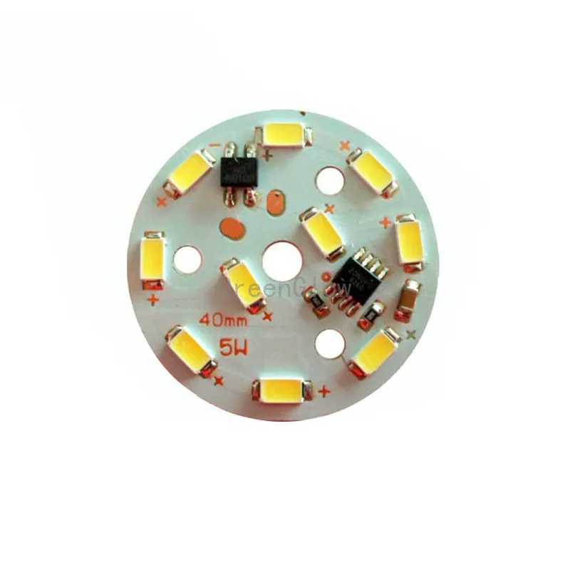 10X Новый дизайн интегрированный IC Светодиодный драйвер 5 Вт 5730SMD с PCB прямое