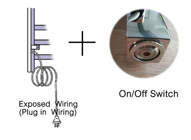 Wire expose switch Дизайн электрическая Подогреваемая вешалка для полотенец квадратные планки сушилка для полотенец нагреватель популярный тип электрическая сушилка для полотенец Полотенце для ванной комнаты s TW-SQ8 - Цвет: Wire expose switch