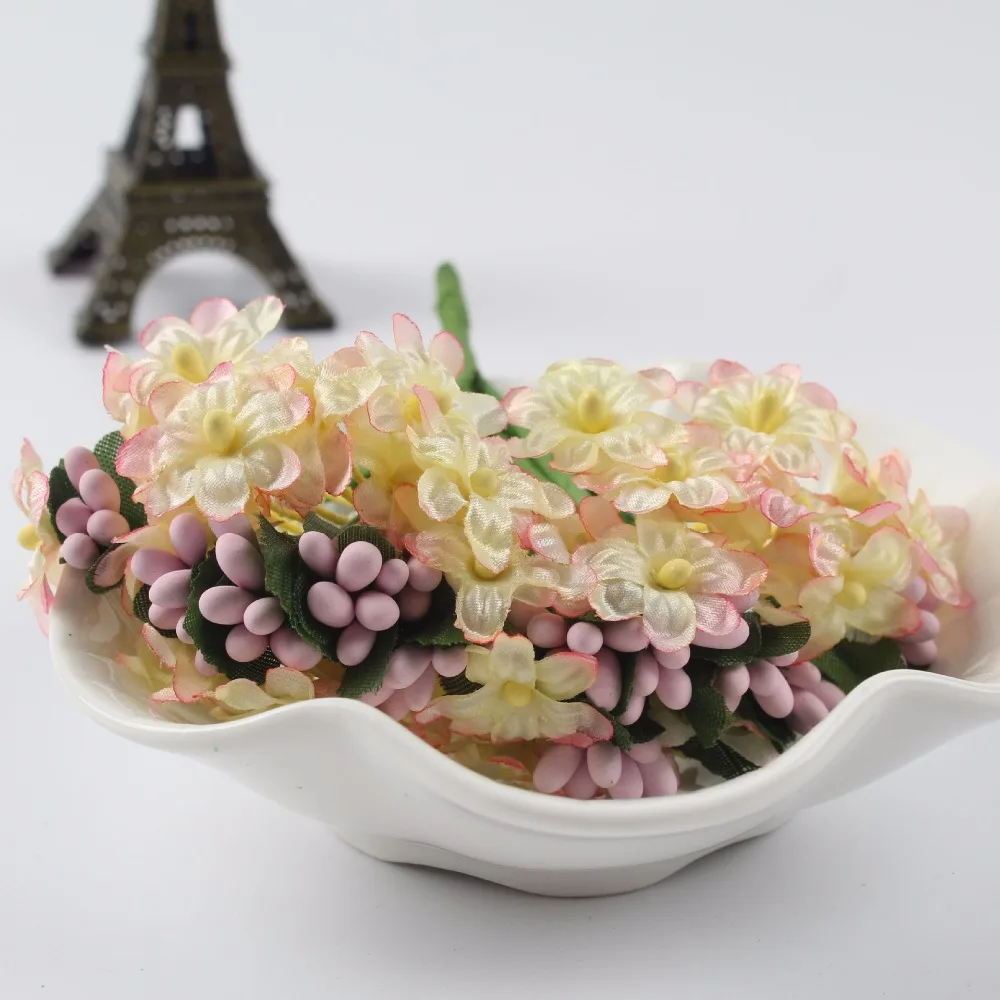 12 шт./лот тутового вечерние искусственный цветок провода стволовых/брак тычинки