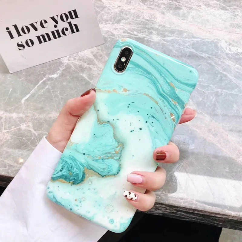 Для 6 s ржавчина красный мраморный чехол для coque iphone 7 xs max мягкая гранитная печать
