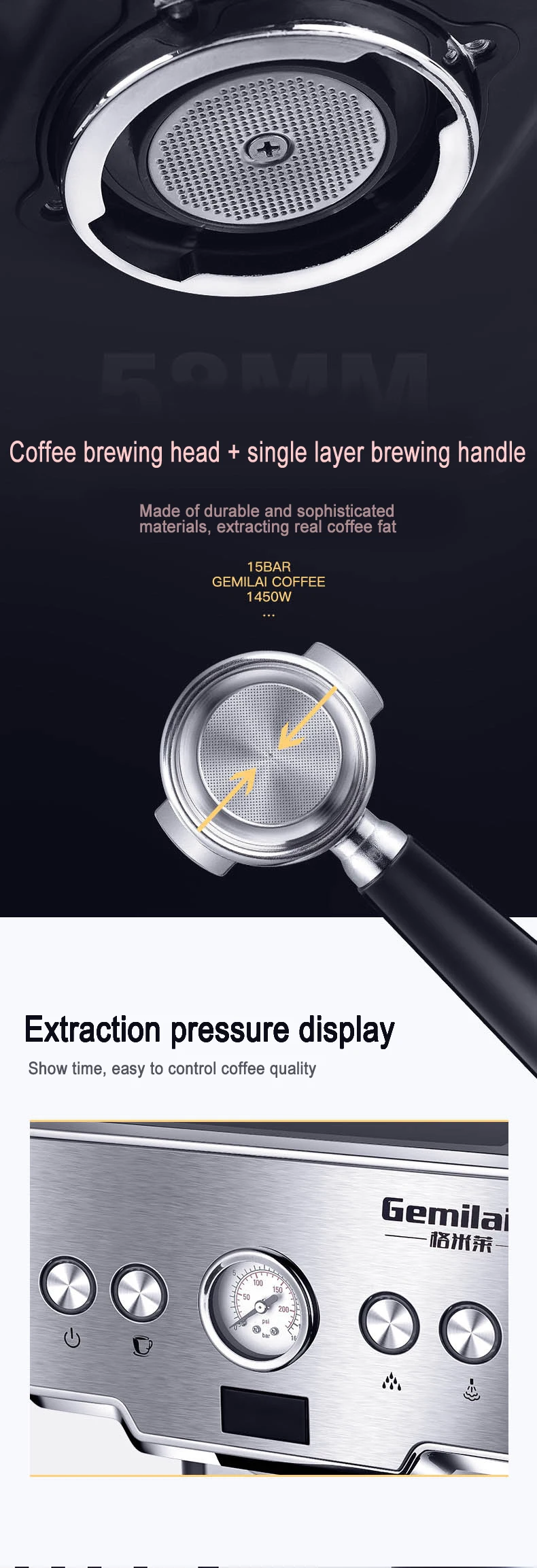 15Bar Кофе Эспрессо пена Expresso Кофе машина электрическая эспрессо Кофе чайник Электрический молочной пены