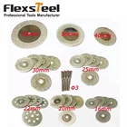 32 шт. 1620222530405060 мм алмазные режущие диски мини дисковая пила для роторных инструментов Dremel каменное лезвие + 4 шт. оправы