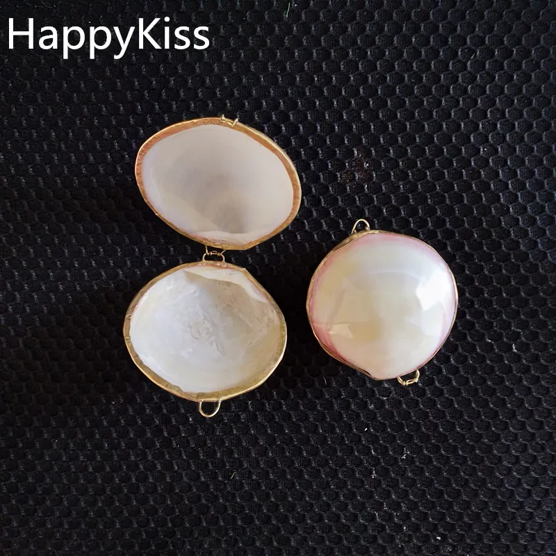 HappyKiss 2 шт. ракушки из натуральных ракушек открытые креативные шкатулки для