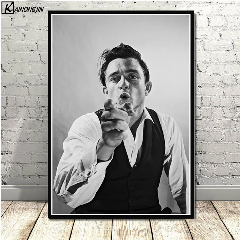 003 Johnny Cash плакат музыкальная рок-группа Star плакаты и принты холст настенная живопись книги по искусству изображение для гостиная домашний декор - Цвет: 003