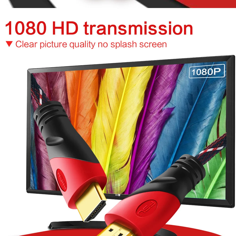 BIMGOAL HDMI кабель 1080P HDMI к HDMI кабель 5 м 1 м 10 м HDMI кабель адаптер 3D для ТВ ЖК-ноутбука PS3 проектор компьютера