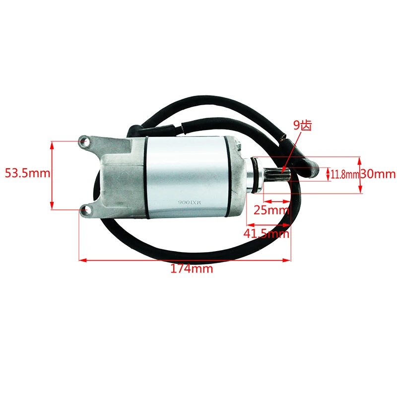 Внедорожный 9 зубчатый стартер для мотоцикла высокий алюминиевый электрический