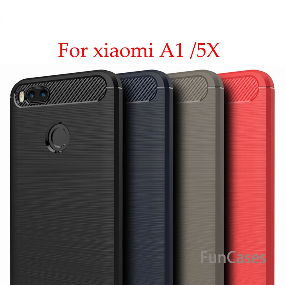 Чехол для Xiaomi A1 mi Модный чехол из углеродного волокна ультра тонкий силиконовый