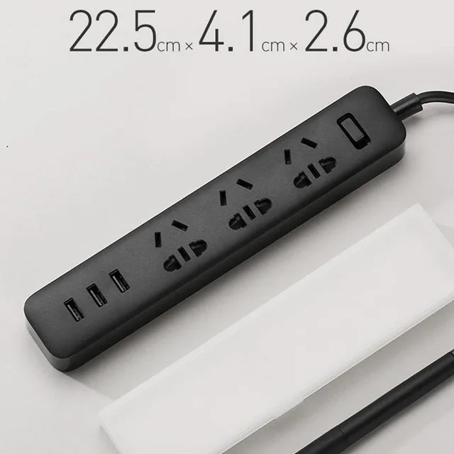 black Xiaomi умный дом электронный блок питания розетка Быстрая зарядка 3 USB с 3 гнездами стандартный штекер - Цвет: black