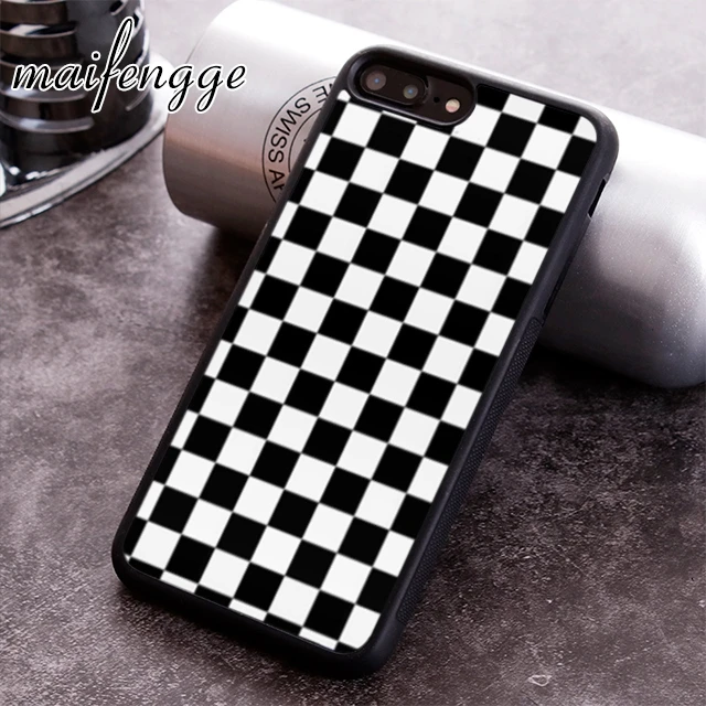 Клетчатый чехол maifengge в шахматную клетку для iPhone 5 6 6s 7 8 plus 11 12 Pro X XR XS max Samsung S7 S8 S9 S10 |