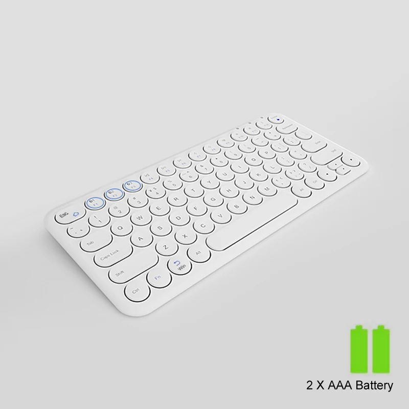 B.O.W многофункциональная bluetooth-клавиатура-Совместимость с Windows, Mac, Android, iPad, iPhone, Apple tv-простое переключение до 3 устройств - Цвет: White
