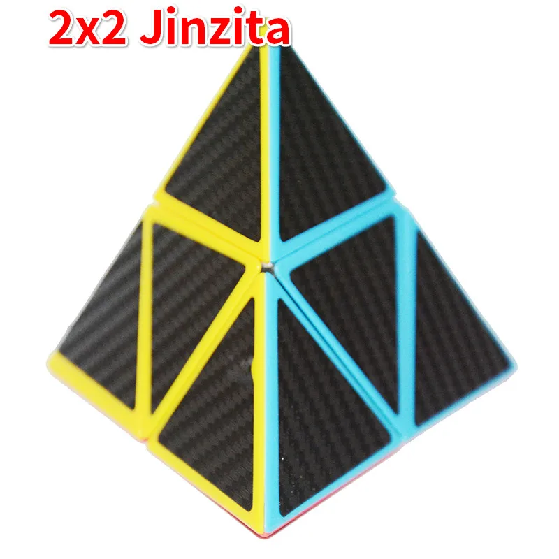 2x2 Jinzita Кубик из углеродного волокна, Магический кубик, скорость 2x2 3x3 4x4 5x5, пирамиды 223, 233, SQ1, перекос, головоломка, рисовый пельмень, Cubo Magico, игрушки для детей - Цвет: 2x2 Jinzita