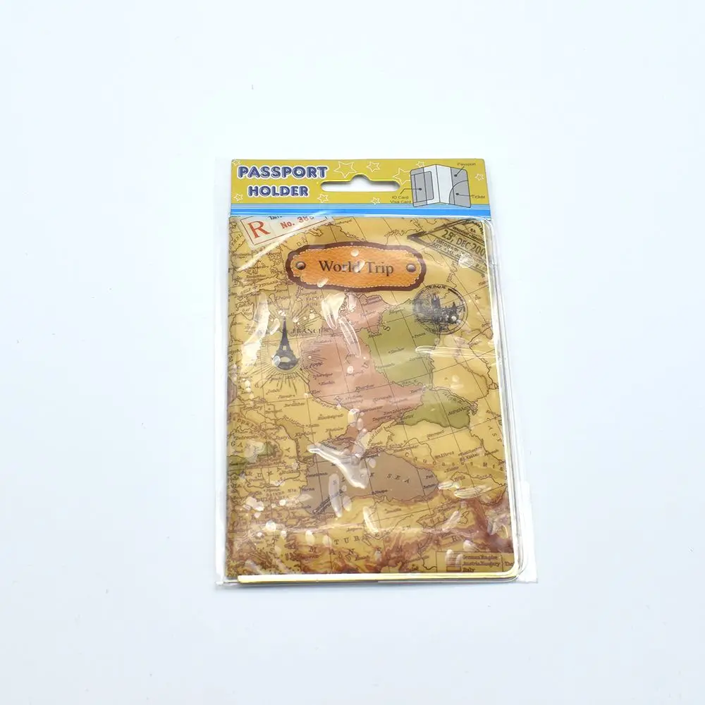 beige Карта мира, держатель для паспорта, Обложка для паспорта, чехол для карт и удостоверений, сумка, папка для документов, сумка, аксессуары для путешествий - Цвет: beige