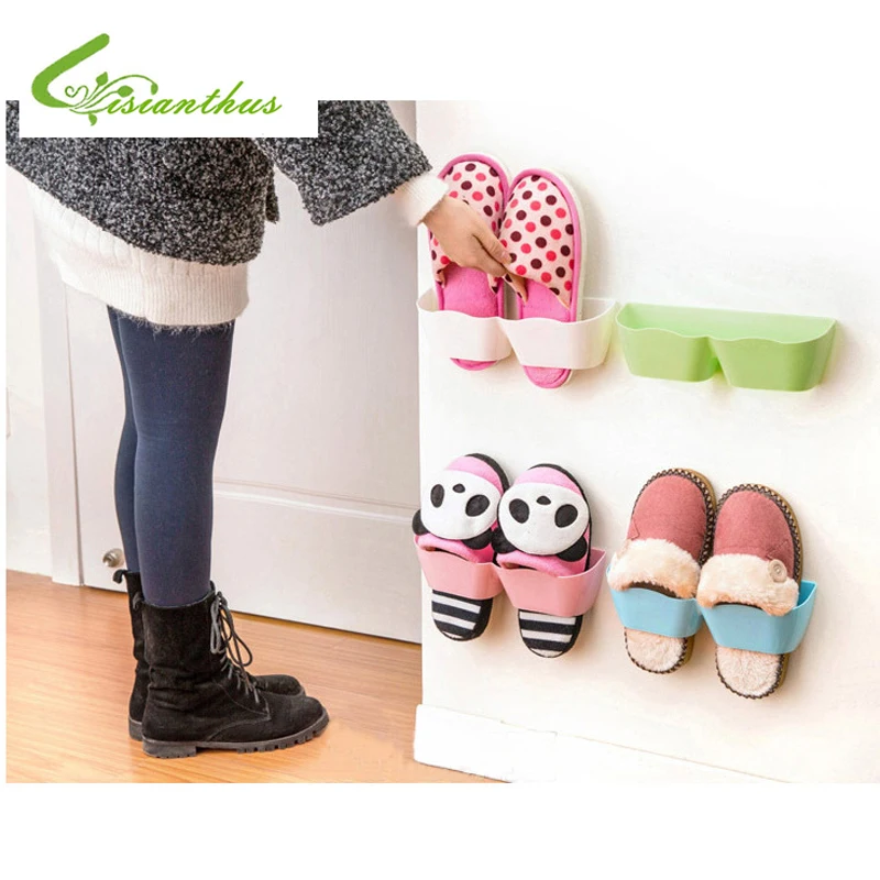 2 шт./лот креативная клейкая стойка для обуви Пластиковая полка подставка