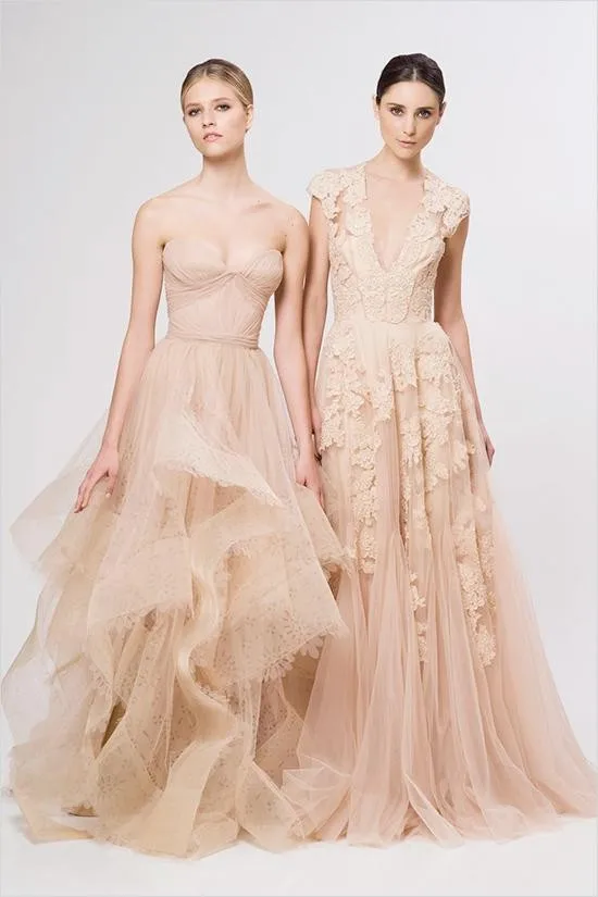 

Fashion Sheer V-Neck Lace Applique Wedding Dress Sweep Train Tulle A-line Bridal Gowns Vintage Garden Wedding Dresses XY489