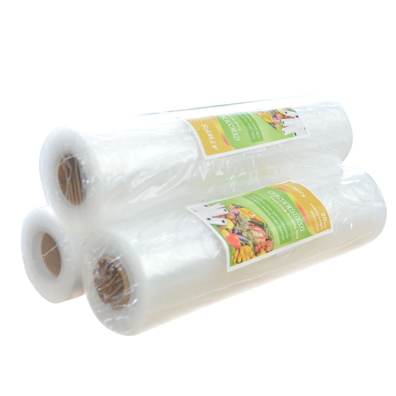 

ATWFS High Quality 20cm x 500cm 1 Roll Vacuum Heat Sealer Food Saver Vacuum Bags for Food Storage Bags