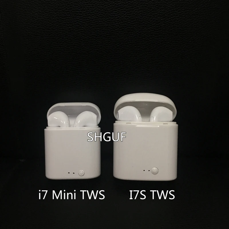 50 шт. i7s мини TWS Беспроводные наушники с зарядным устройством Handsfree Mic для bluetooth