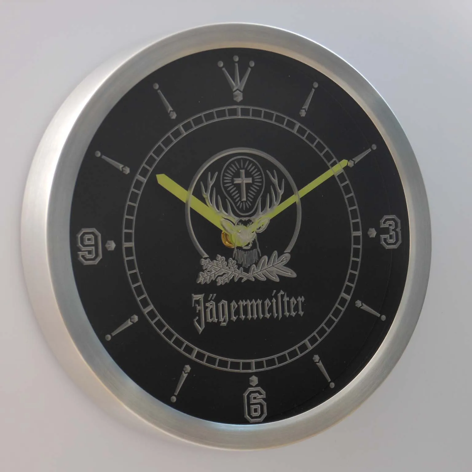 Nc0572 Jagermeister Пивной неоновый светильник светодиодный настенные часы