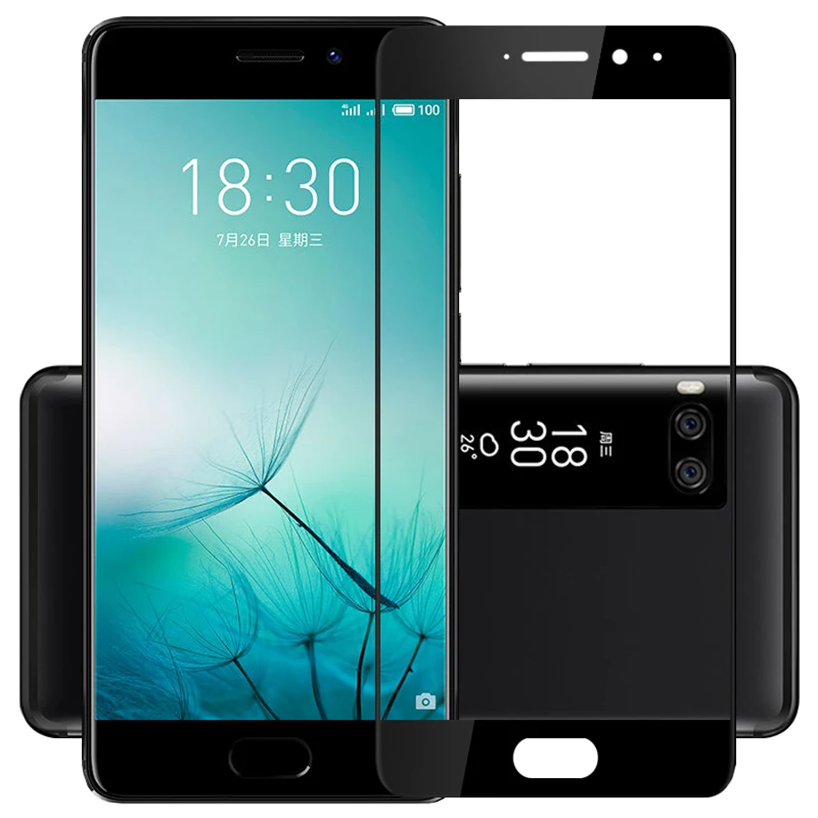 Закаленное стекло с полным покрытием для Meizu Pro 7 Защитная пленка экрана Plus
