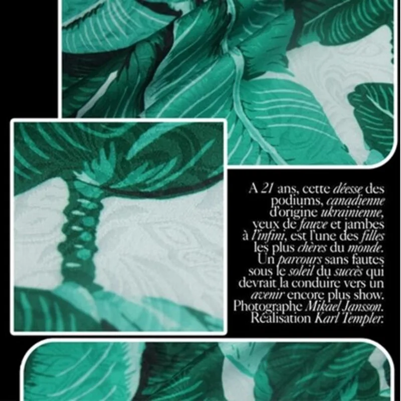 Жаккард цифровая печать ткань банан жаккард с рисунком в виде листьев пальто