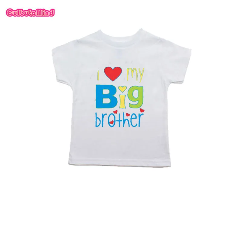 caibrotshirt Белая детская футболка для мальчиков и девочек короткий рукав лето две детские Футболки для малышей брат и сестра хлопок футболки детские короткие - Цвет: caibrotshirt