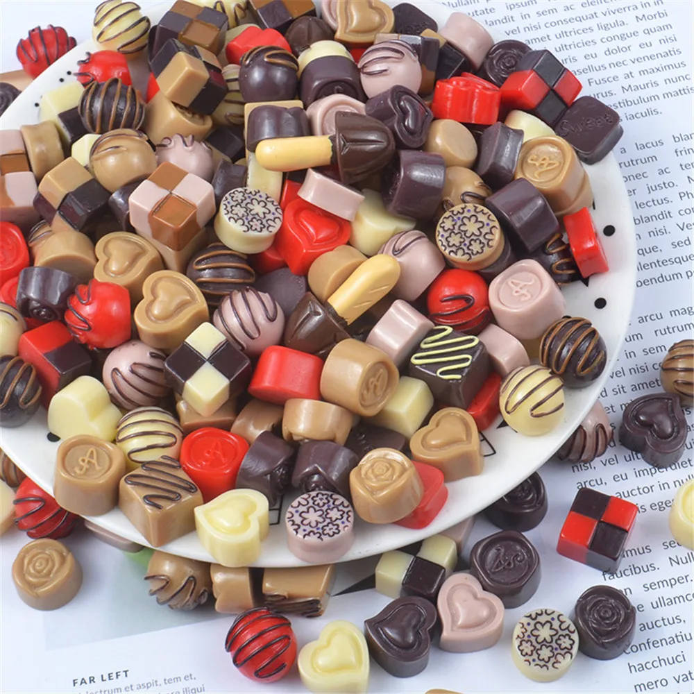 

25pcs/pack Mixed resin Embellishments Flatback Cabochon Scrapbooking Phone Jewelry Findings Mixed Resin Candy Sweet Decoration