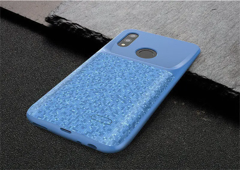 NTSPACE 4700 мАч зарядное устройство чехол s для huawei Honor 10 Lite power Bank чехол ультра тонкий чехол для зарядки аккумулятора - Цвет: Blue