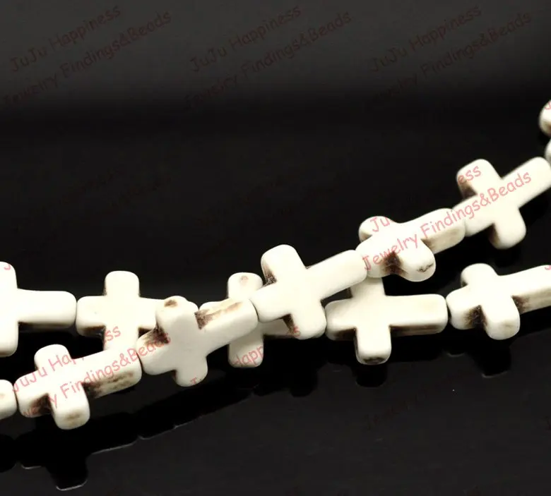 Бесплатная доставка! Оптовая продажа 2 пряди в упаковке белый камень Howlite крест