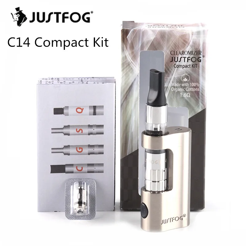 JUSTFOG C14 компактный комплект Vape Mini Box Mod KIT 900mAh аккумулятор встроенный с