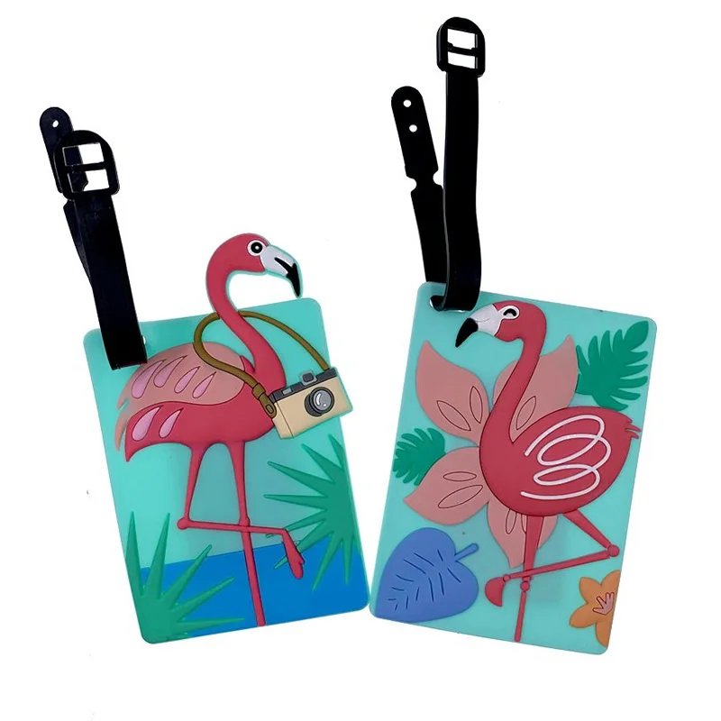 Cartoon Animal Unicorn Luggage Tags Portable Travel Accessories Silica Gel Suitcase Addres Holder Women Baggage Boarding Label