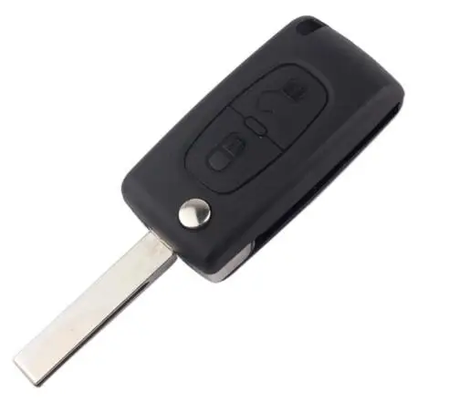 

Uncut Blade Car case Replacement Key Shell Key Protection Cover Flip Remote Key for PEUGEOT 207 307 307S 308 407 607 2 Buttons